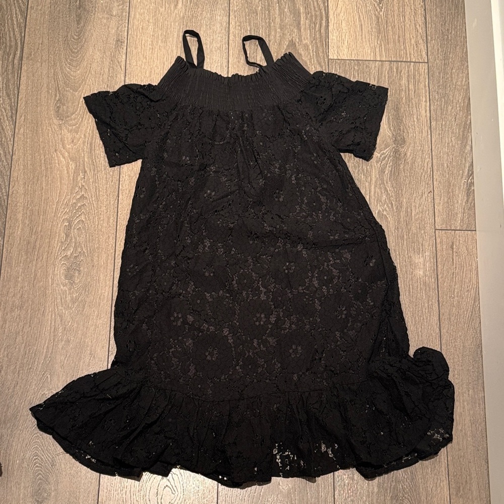 Elegant Black Lace Kids Dress